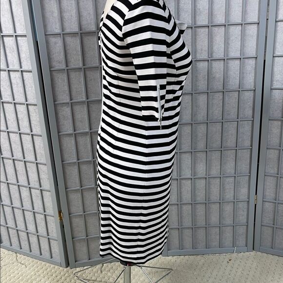 Banana Republic Black and White Striped Dress, Size 4 - Picture 3 of 7